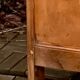Parisian glass cabinet art deco raw wood