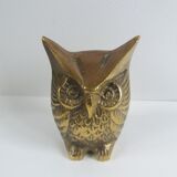 Chiseled brass owl