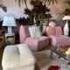 80s roset line pouf