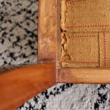 Chaise en acajou et cuir de style Consulat-Empire