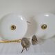 Duo de suspensions en opaline blanche