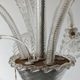 Art Deco chandelier in Murano glass by Barovier and Toso from the 1940s.