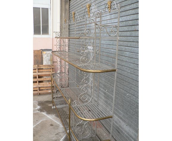 Bakery wrought iron shelf