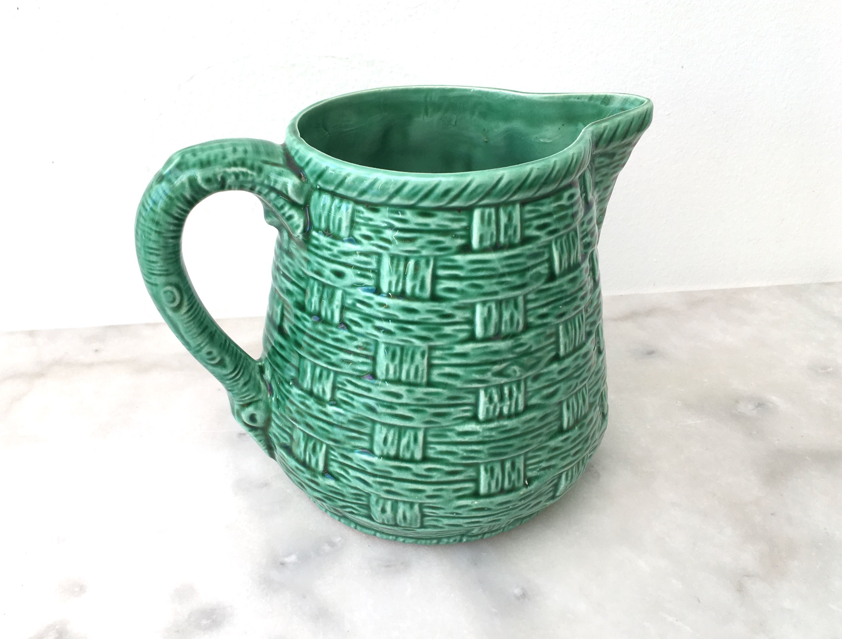 Pitcher barbotine Digoin Sarreguemines