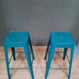 Pair of industrial bar stools