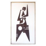 Decorative panel entitled "Sacha" in corten metal, Contemporary work