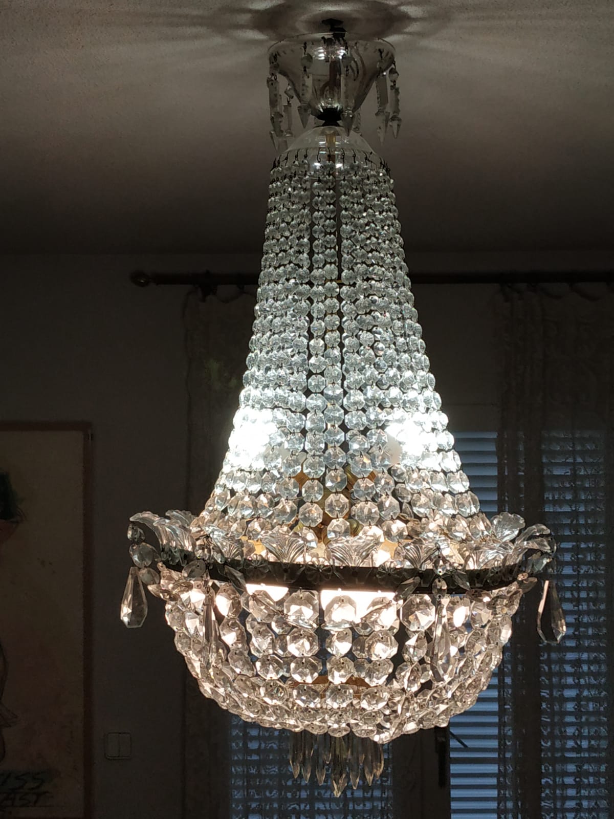 Lustre cristal montgolfière