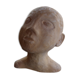 Child bust in terracotta