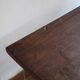 Solid oak coffee table, key stretcher, 1950s.