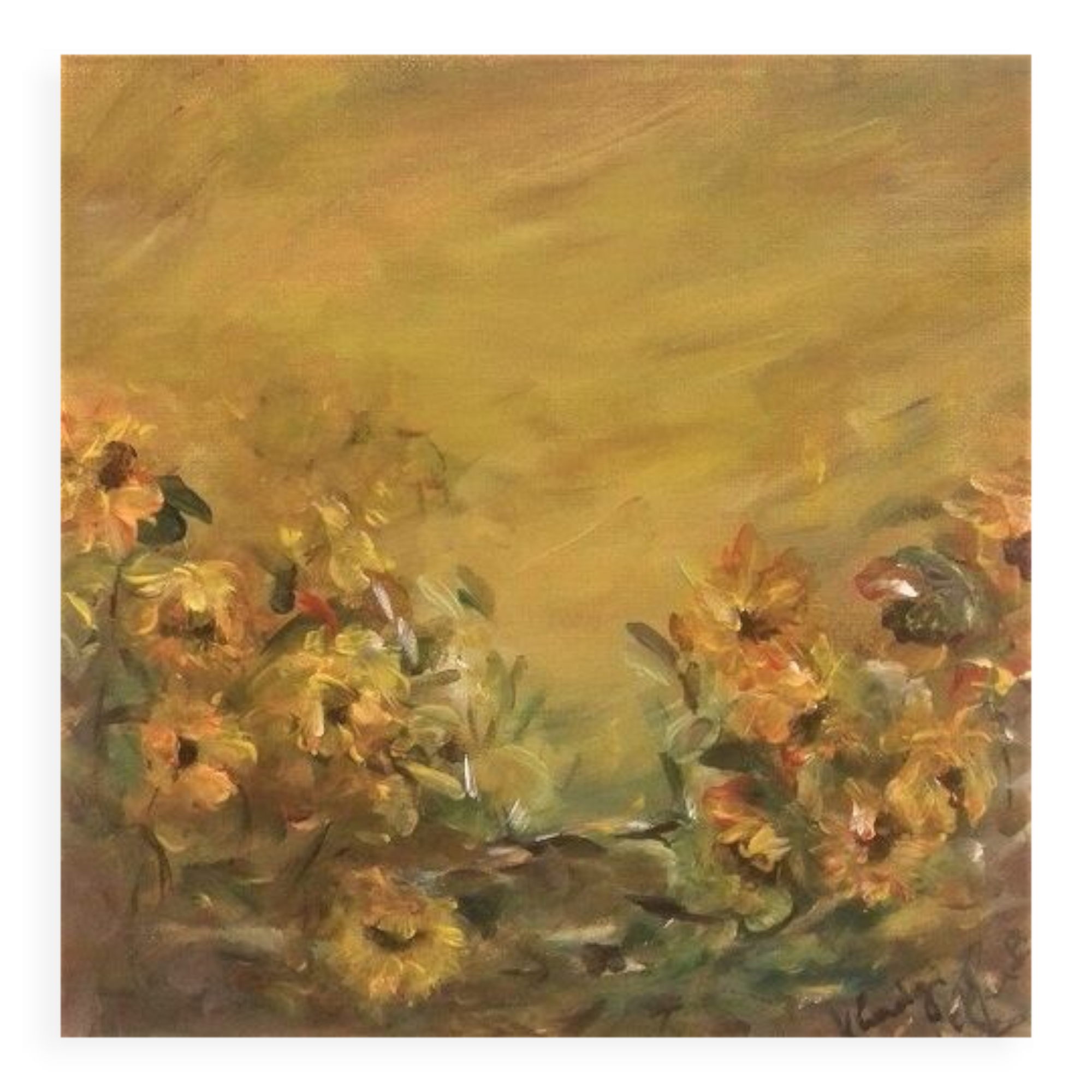 Original "morning of plenty" flower chart signed with its certificate