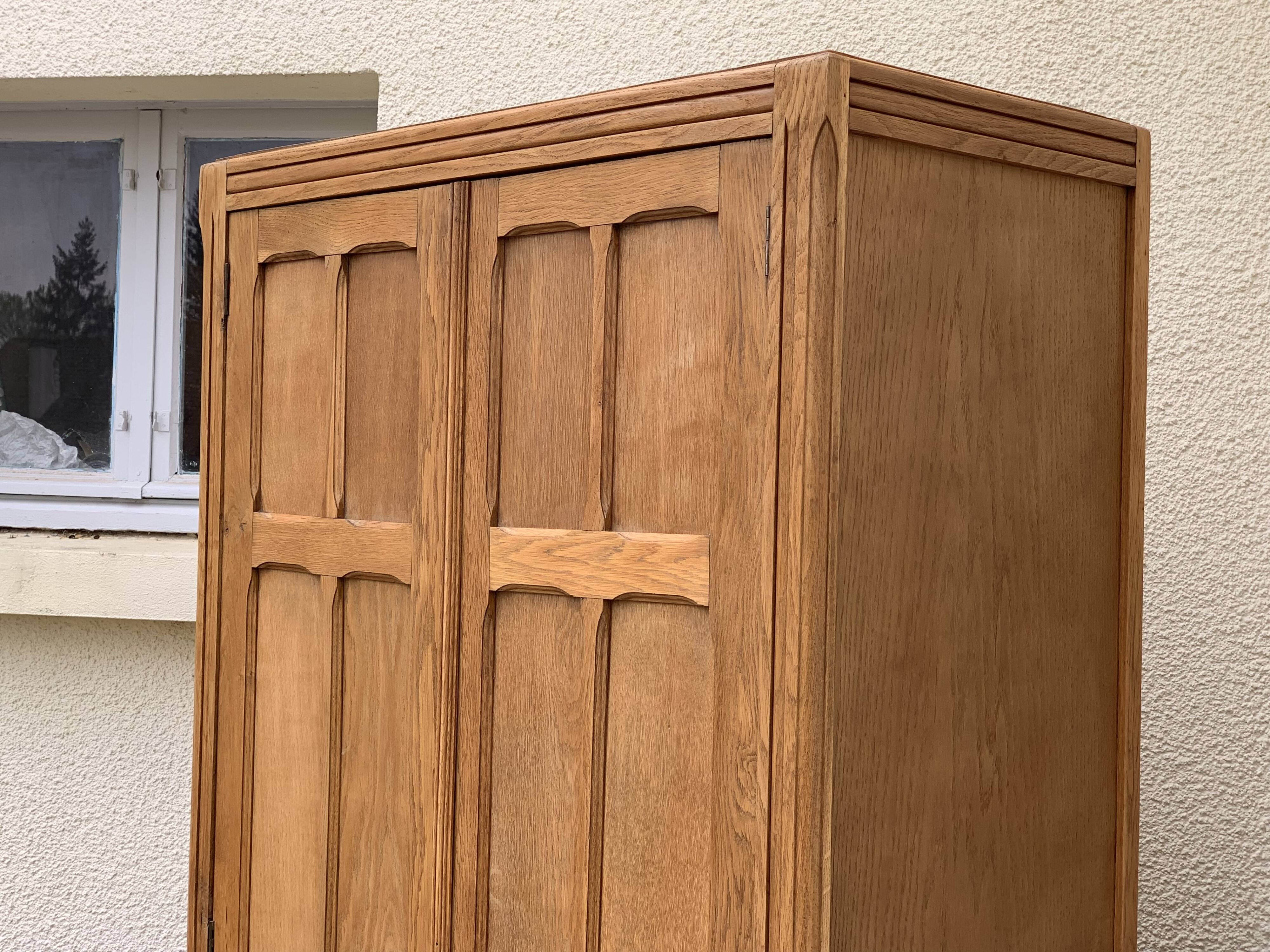 Parisian wardrobe paneled 1930 raw wood