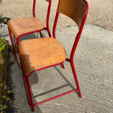 2 chaises hautes industrielles, années 80