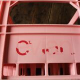 Locker 12 bottles Evian pink plastic