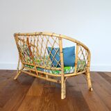 Vintage rattan lounge set 1970