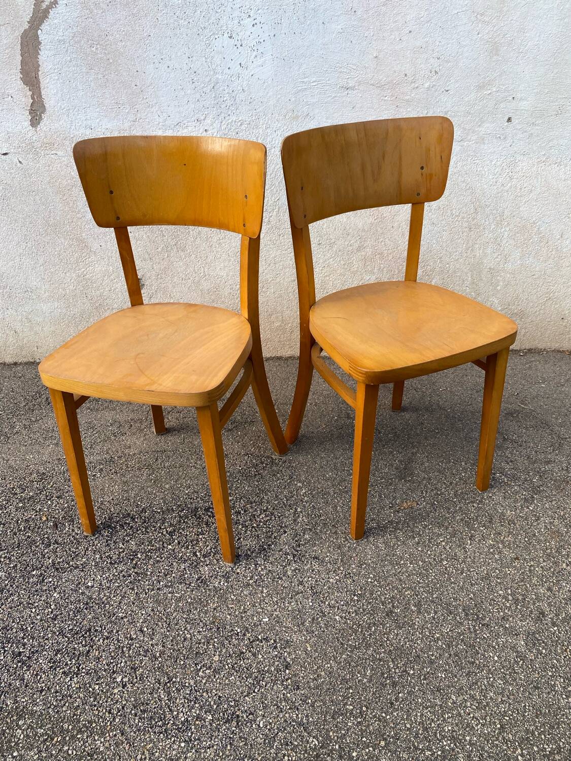 Duo of Thonet bistro chairs