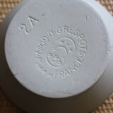 Two-tone vintage stoneware salad bowl from Digoin.