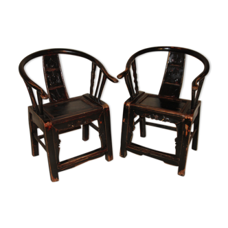 Pair of armchairs time XVIII th Chinese.