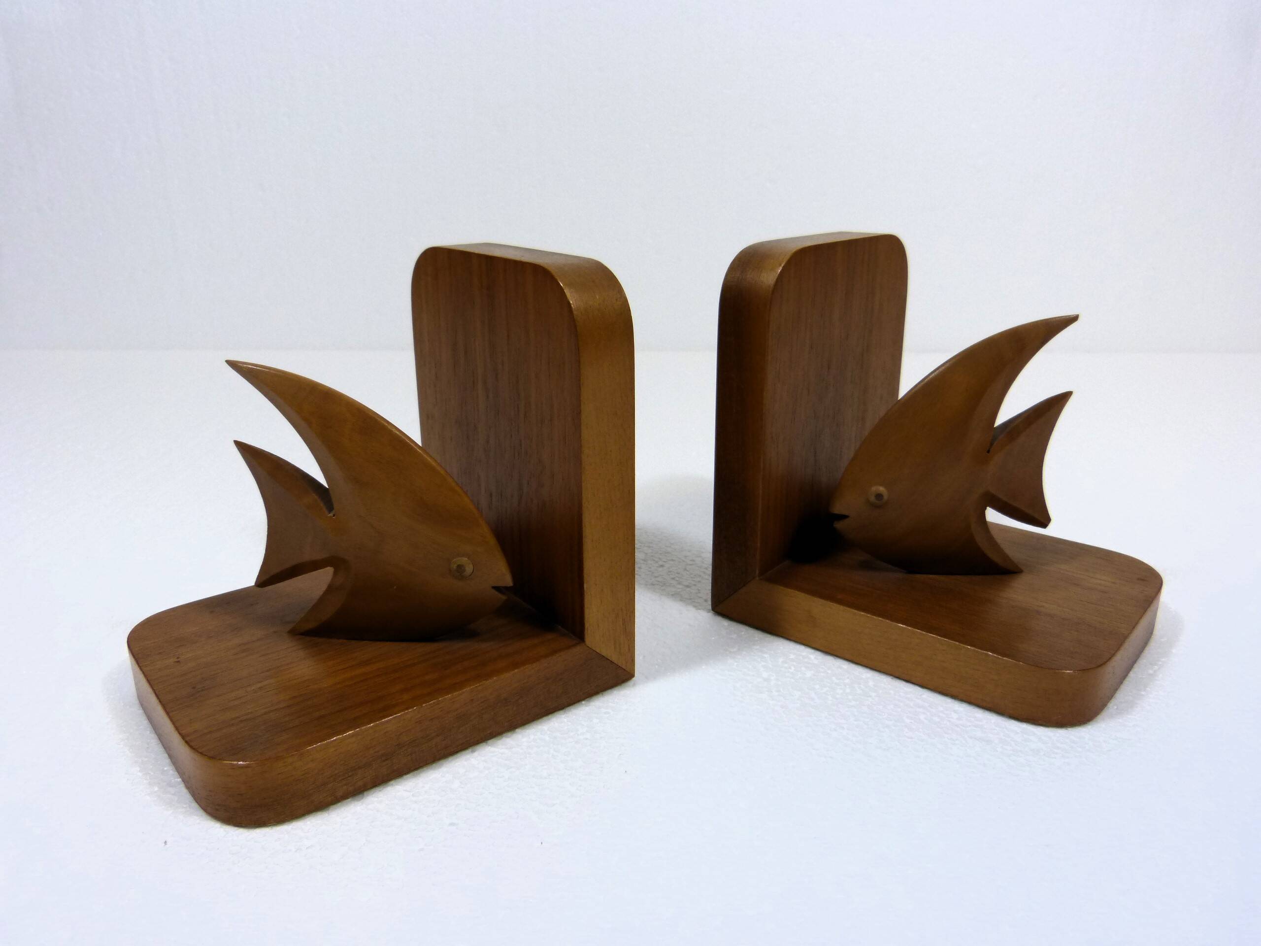 Teak book ends fishes 1960’s
