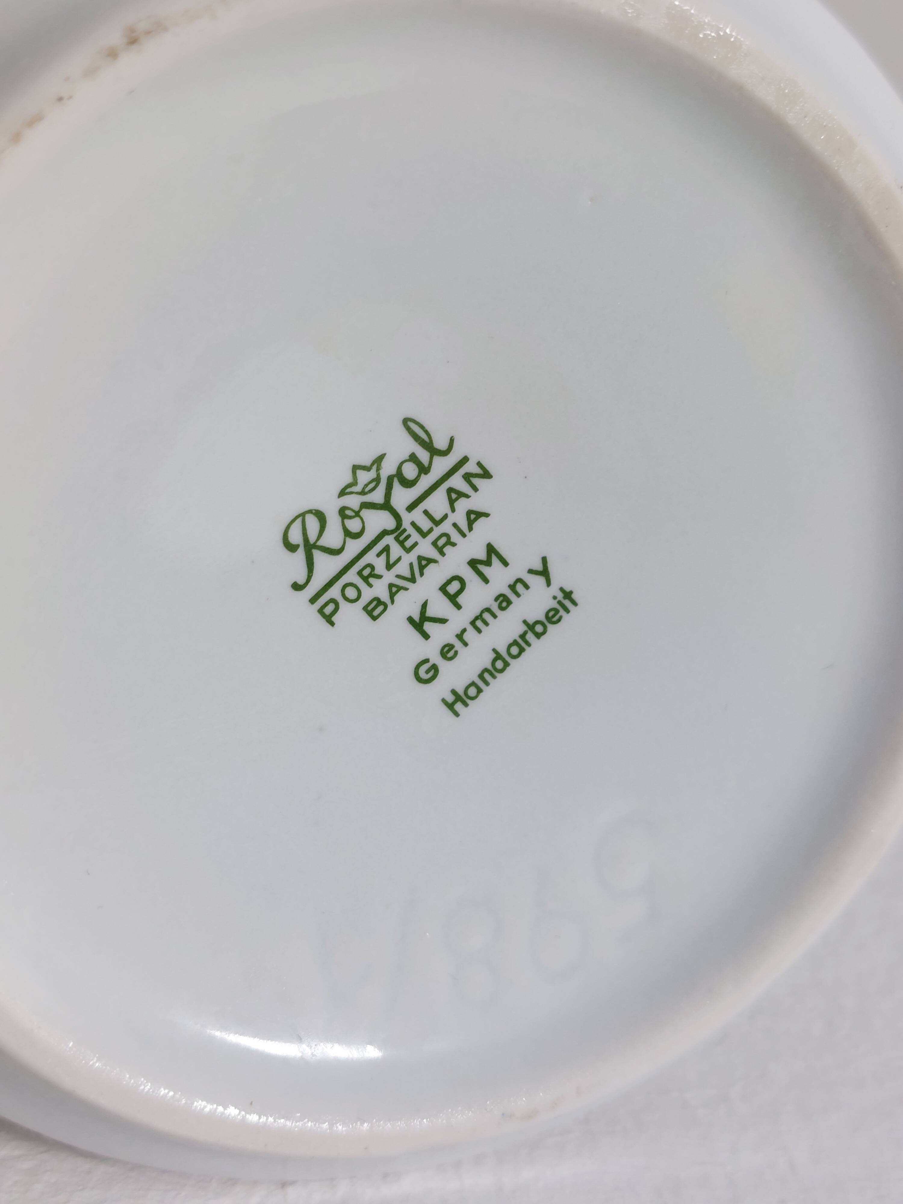 Paire de vases en porcelaine vintage de biscuits par KPM Bavaria