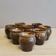 Lot 8 coffee cups in vintage ceramic 60s