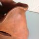 Ceramic lamp terracotta and lampshade wool 50/60