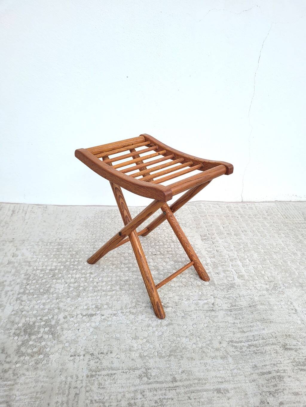 Stool or luggage rack / Vintage wooden suitcase rest