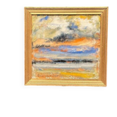 Huile sur toile suédoise “Golden Streak” par Carl-Erik Billeström