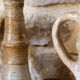 Set of 4 stoneware candle holders Pierre Lion - Puisaye