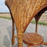 Woven rattan coffee table