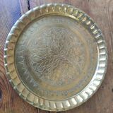 Ancien plateau marocain en laiton