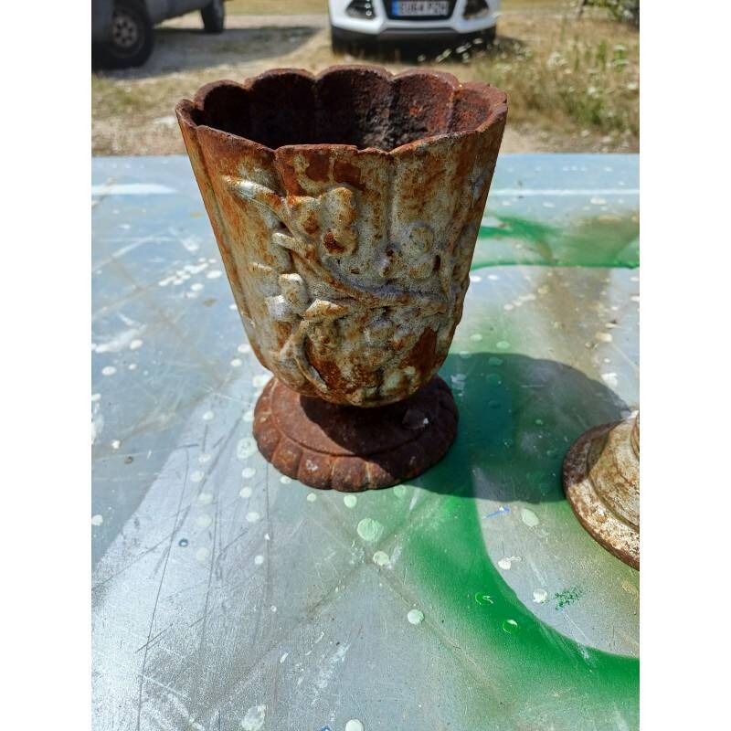 6 cast iron vases 1900: Charleville - Mézières