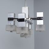 Italian cube pendant by Gaetano Sciolari, 1970s