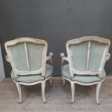 Louis XV-style armchair pair