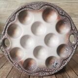 6 glazed ceramic snail plates