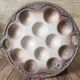 6 glazed ceramic snail plates