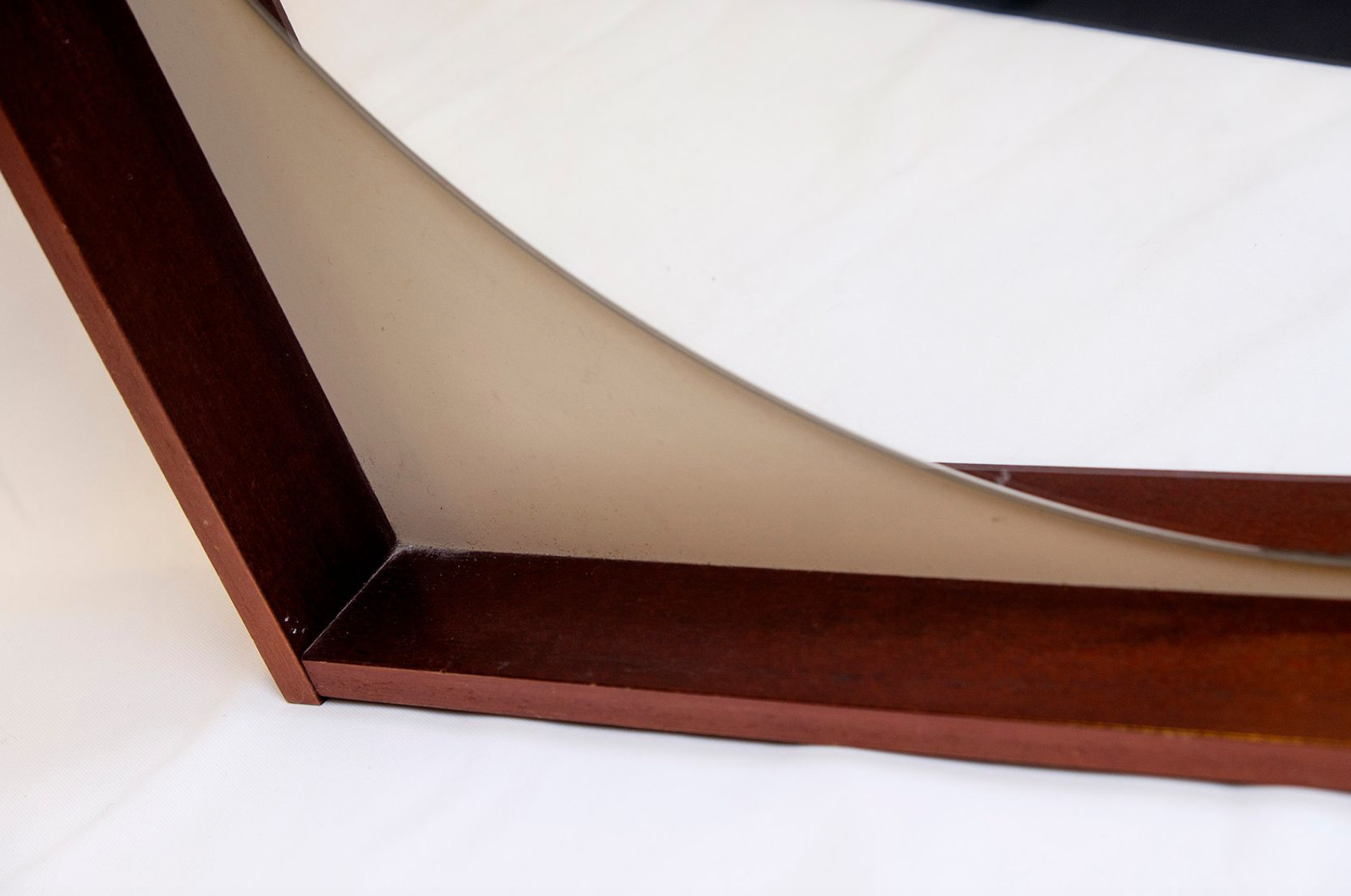 Vintage mahogany mirror 1970s 65x65cm