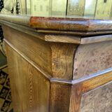 Louis Philippe period dresser in walnut ronce and solid ash