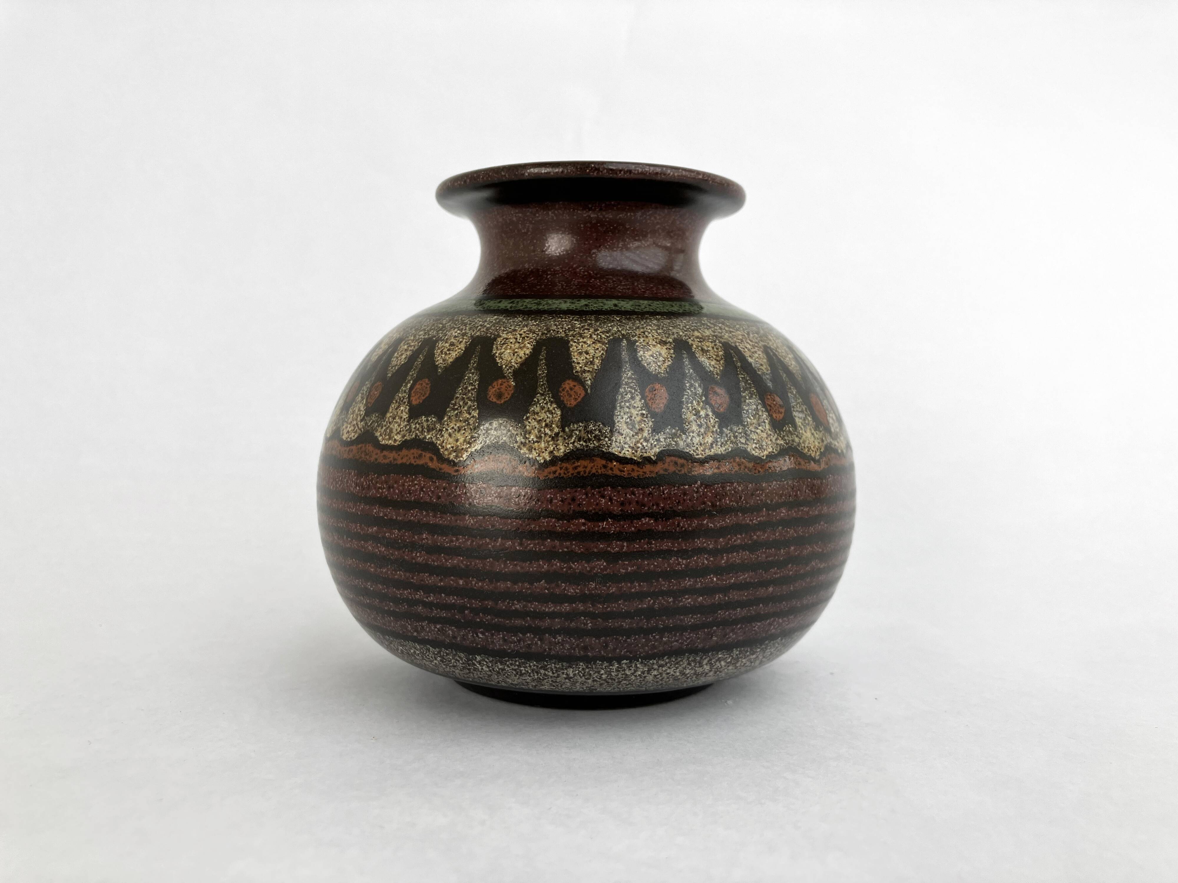 Small KMK glazed stoneware vase • Vintage 80s • West Germany