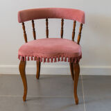Pink velvet chair
