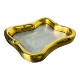 David Marshall brutalist ashtray, bronze and brass, 1970s