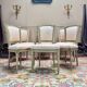 Set of Six Louis XVI Style Lacquered Wood Chairs, 19th Century