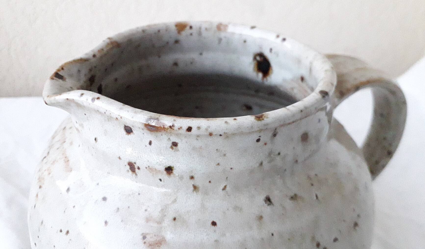 Pyrite stoneware pitcher