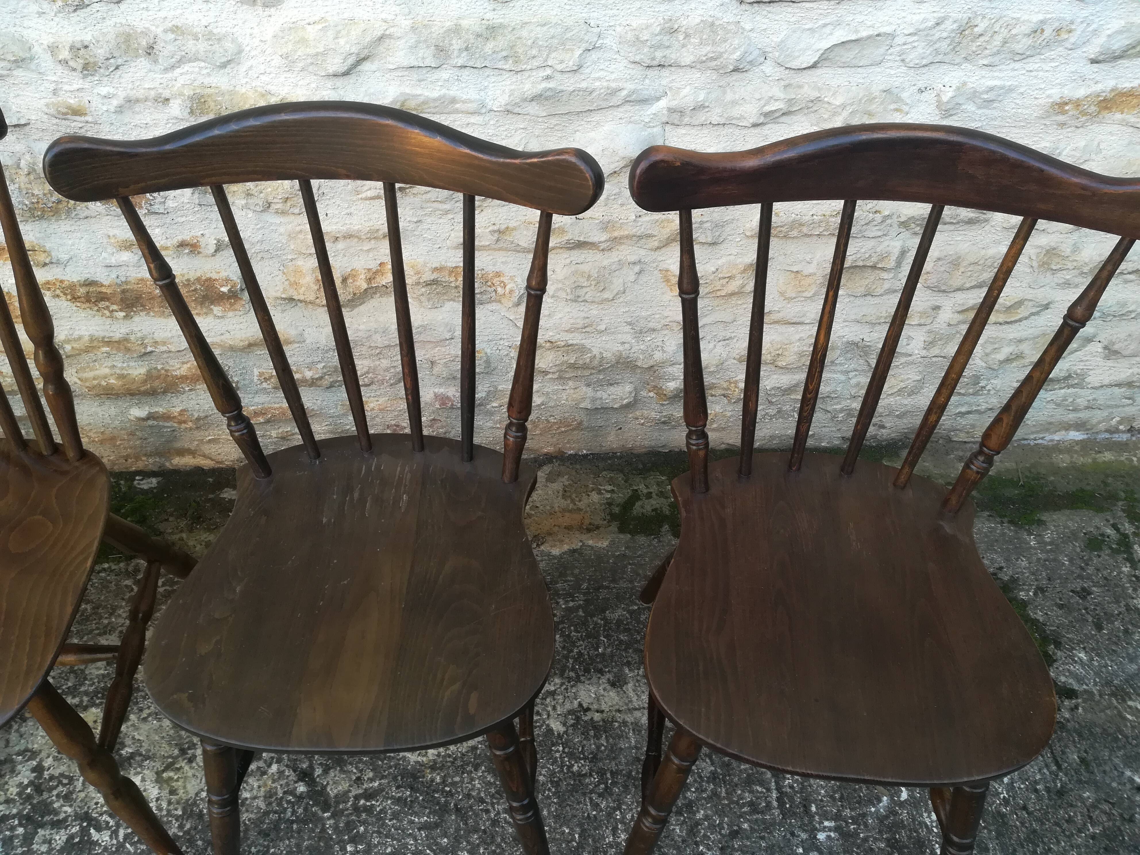 Mismatched bistro chairs