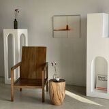 Armchair in natural wood (teak) minimalist design