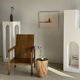Fauteuil en bois naturel (teck) design minimaliste