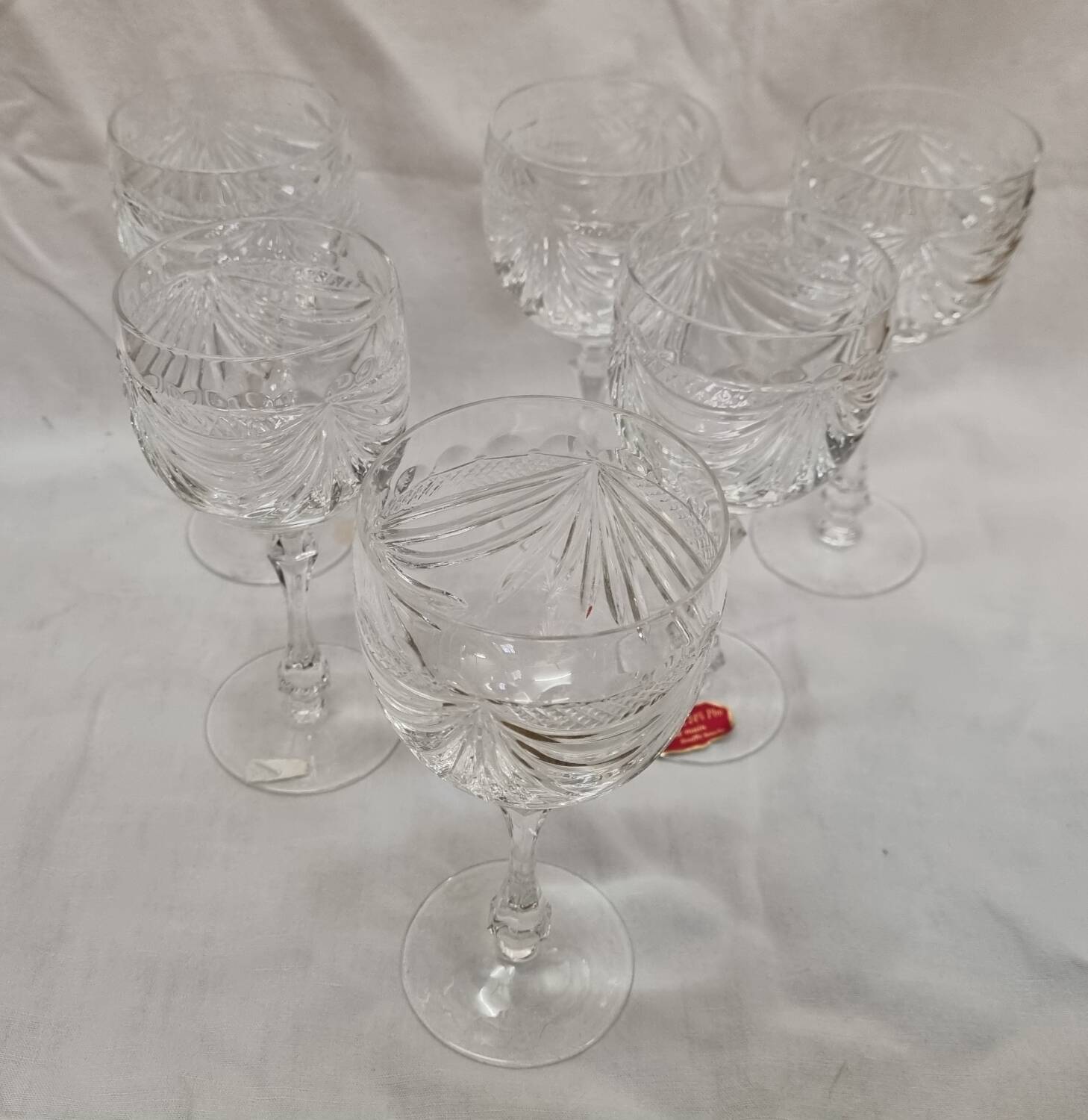 6 St Louis crystal glasses, Gérard model