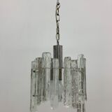 Hanging lamp in Frosted Ice Glass by J. T. Kalmar for Kalmar Franken KG, 1960s