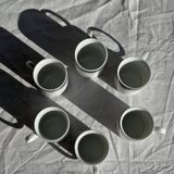 Set of 6 small espresso cups Germer Porcelain, made in Brazil.