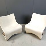 Pair of Silène lounge chairs by M. Borgnat for Clairitex, 1960s