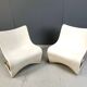 Pair of Silène lounge chairs by M. Borgnat for Clairitex, 1960s